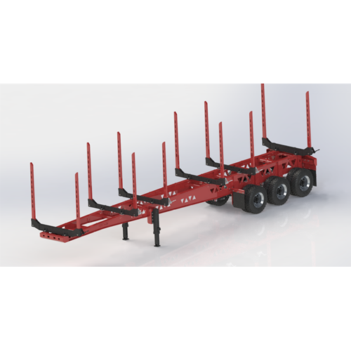 DS.26.009.TRI-AXLE LOG TRAILER 50.9FT