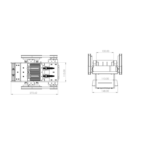 Jaw crushing rock, mobile crusher
