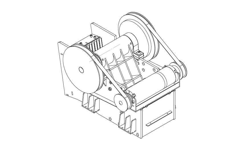 Jaw crushing rock, mobile crusher