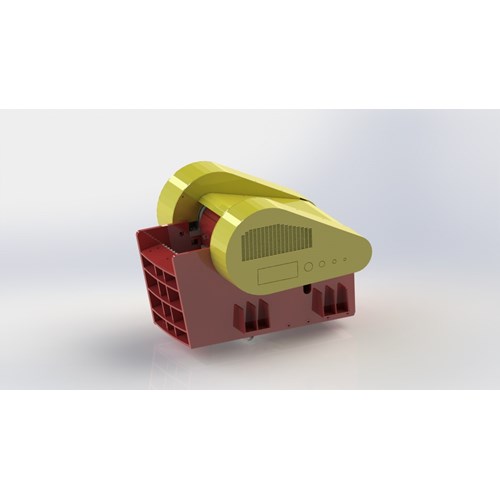 Jaw crushing rock, mobile crusher