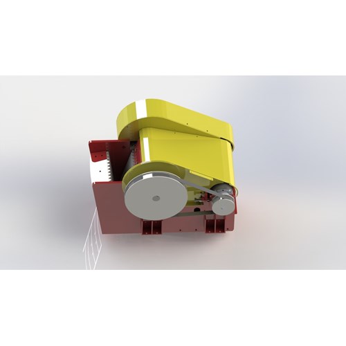 Jaw crushing rock, mobile crusher