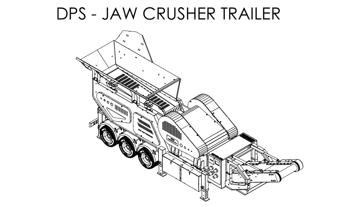 D26.013.MOBILE JAW CRUSHER TRAILER MODEL