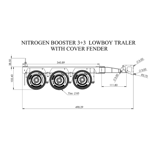 DPS BOOSTERS-03 WITH FENDER FOR LOWBOY TRAILER