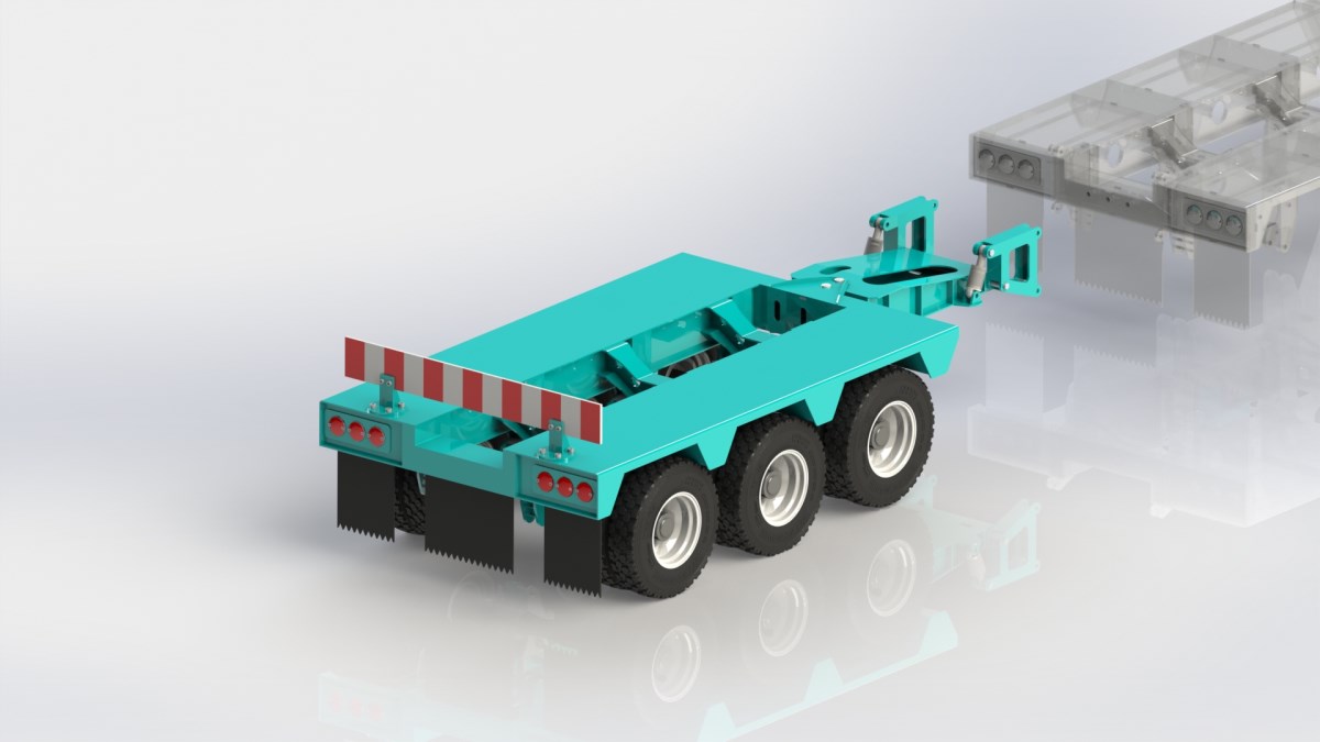 DPS BOOSTERS-03 WITH FENDER FOR LOWBOY TRAILER