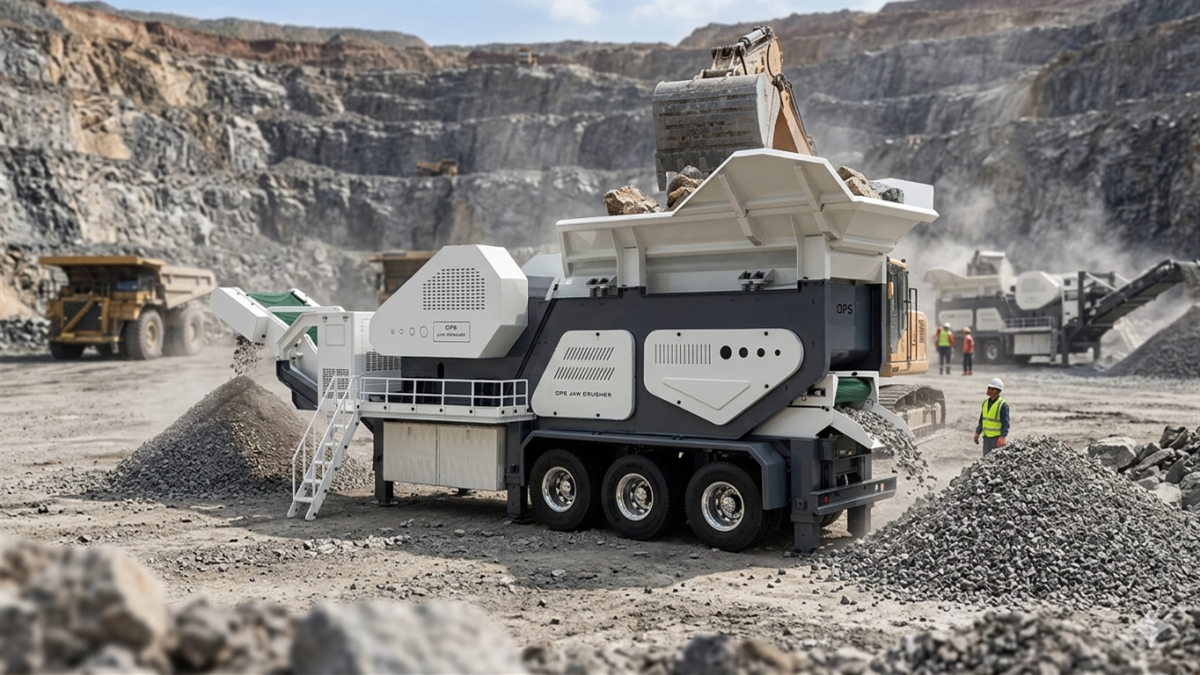 D26.013.MOBILE JAW CRUSHER TRAILER MODEL