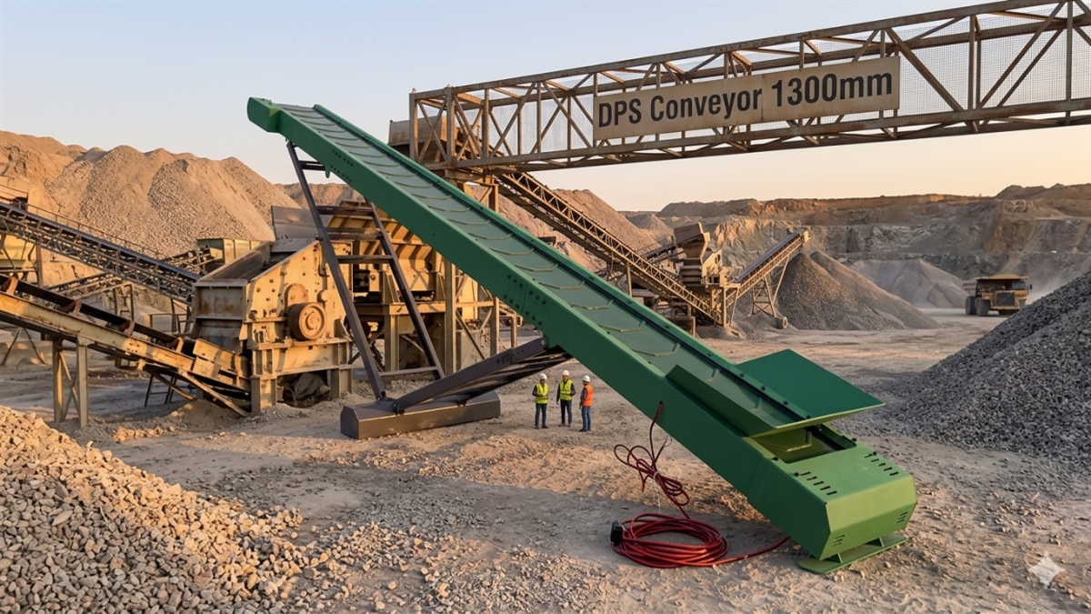 DPS 1300mm Model Cleated Belt Conveyor - Width 90mm