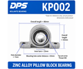 KP002 Lead Screw Support Block (15mm Shaft) for jaw crushers