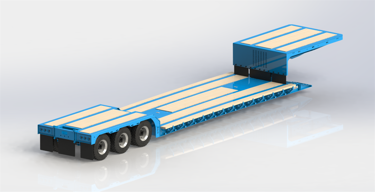D26.010.LOWBOY 043 TRIAXLE RAMPS FLIP