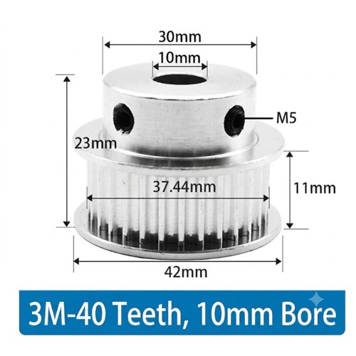 Merch synchronization wheel 3M40 teeth BF type slot width 11 hole 10mm