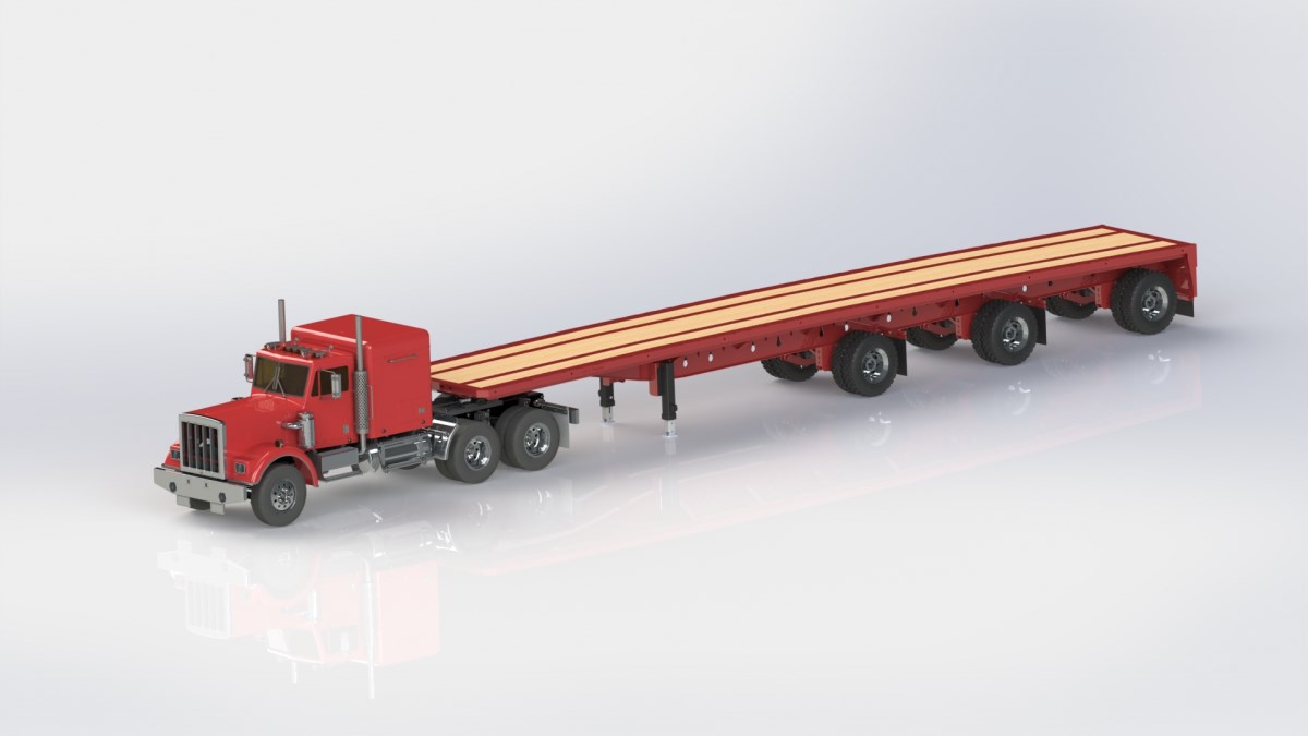 DPS- FLATBED SPREAD TRIAXLE TRAILER 53ft