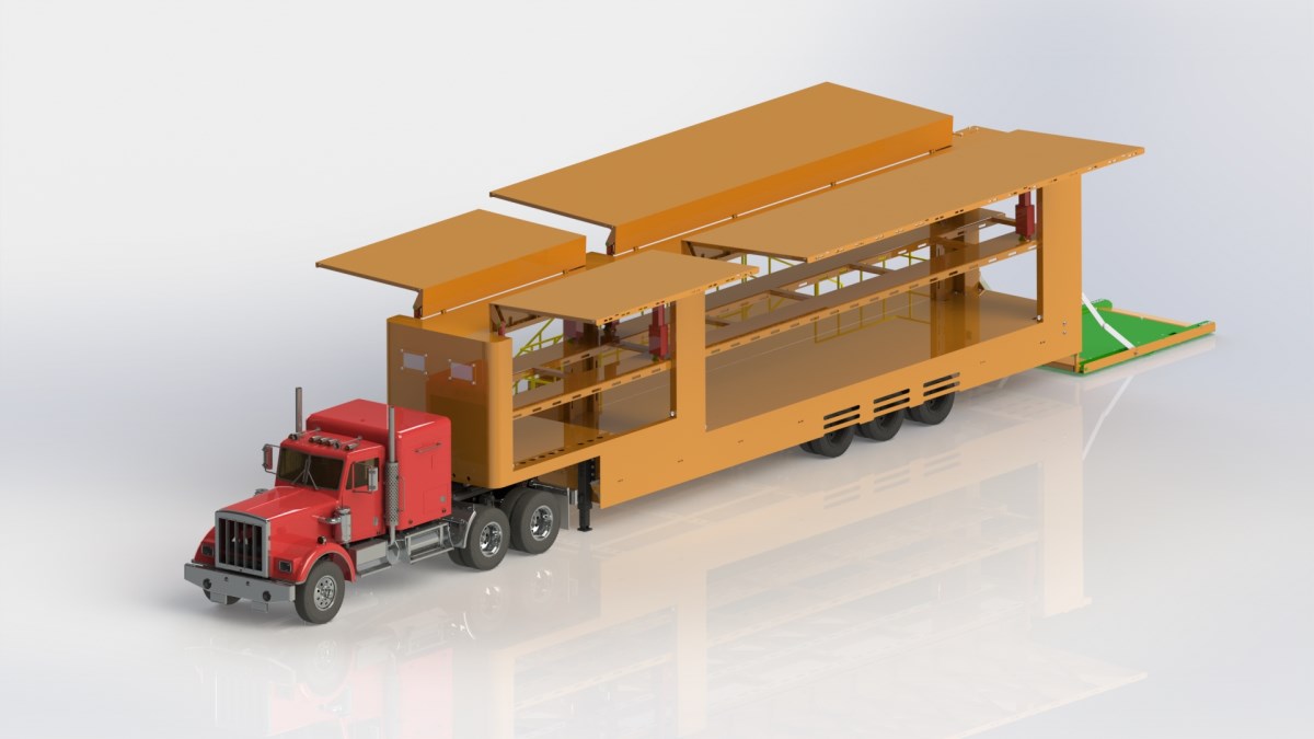 DPS26.024 TRAILER TRANSPORTER WITH STAGE LIVERY