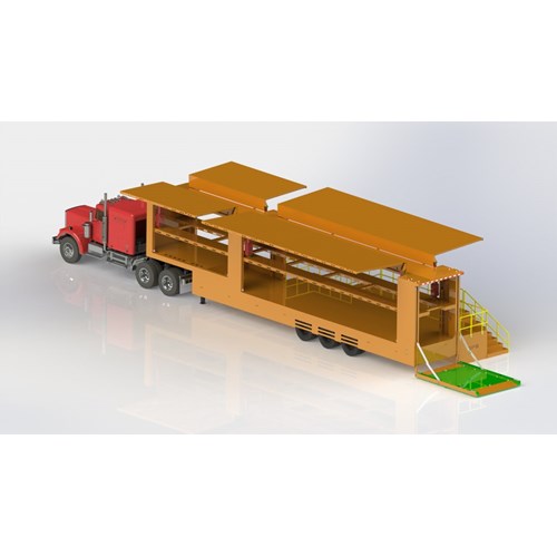 DPS26.024 TRAILER TRANSPORTER WITH STAGE LIVERY