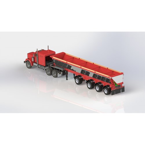 D26.026 TRAILER HEAVY LIVE BOTTOM 1/14 SCALE