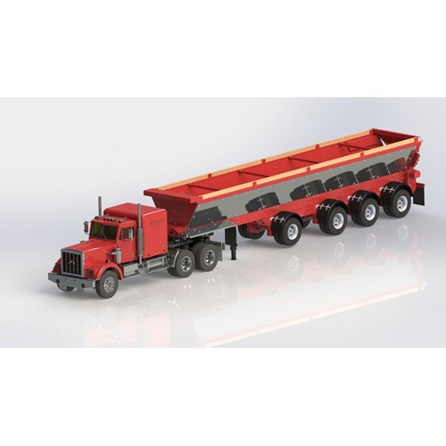 D26.026 TRAILER HEAVY LIVE BOTTOM 1/14 SCALE