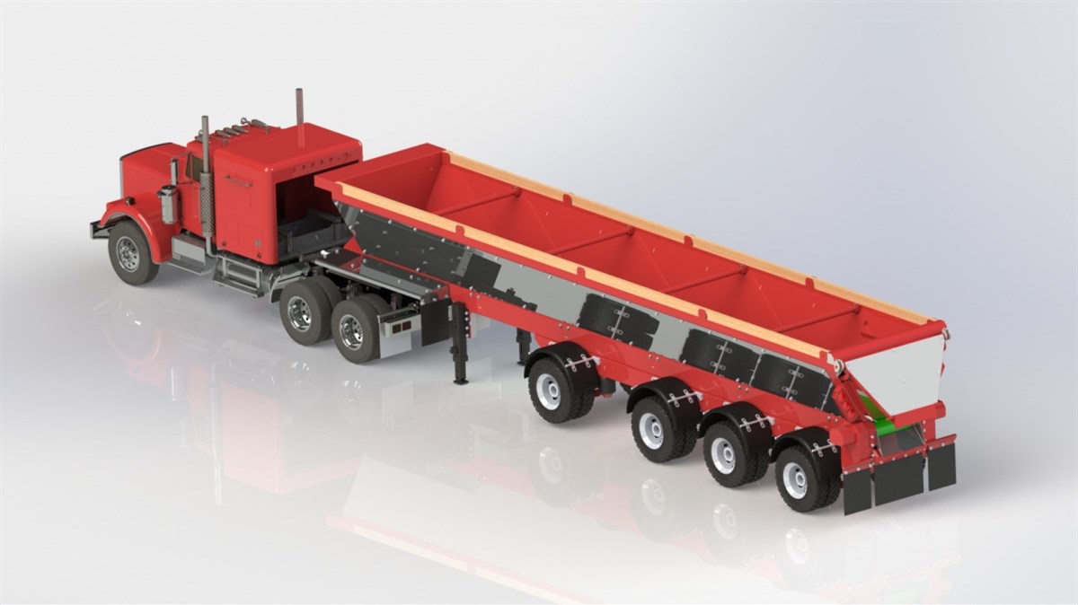 D26.026 TRAILER HEAVY LIVE BOTTOM 1/14 SCALE