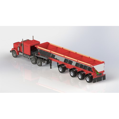 D26.026 TRAILER HEAVY LIVE BOTTOM 1/14 SCALE