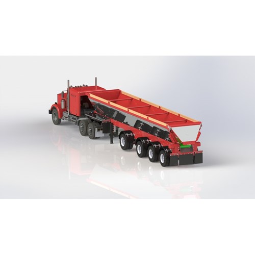 D26.026 TRAILER HEAVY LIVE BOTTOM 1/14 SCALE
