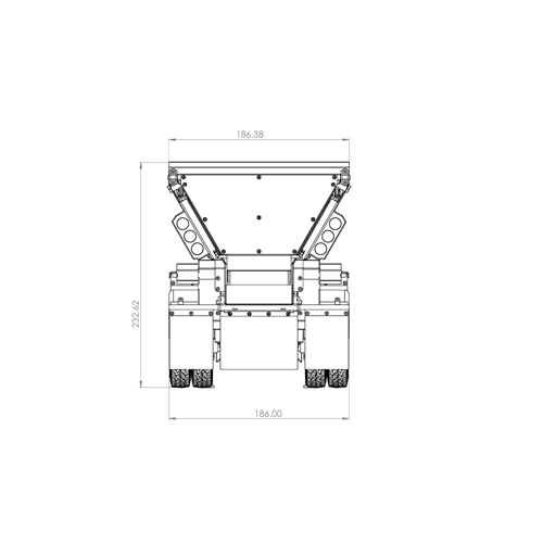 D26.026 TRAILER HEAVY LIVE BOTTOM 1/14 SCALE