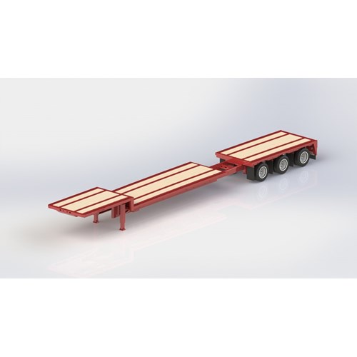 DS.26.027.EXTENDABLE STEPDECK TRIAXLE TRAILER 53FT-74FT