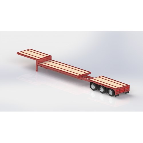 DS.26.027.EXTENDABLE STEPDECK TRIAXLE TRAILER 53FT-74FT
